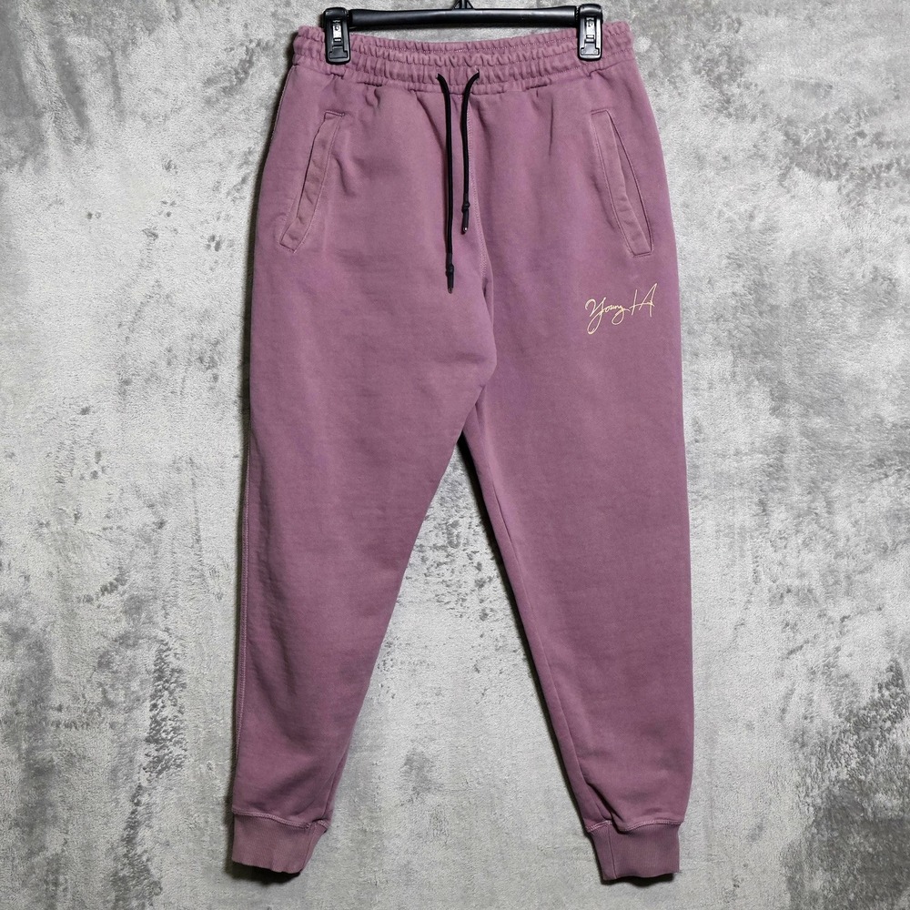YoungLA Jogger Pants Mens Large Purple Sweatpants‎ French Terry Slim Tapered 230